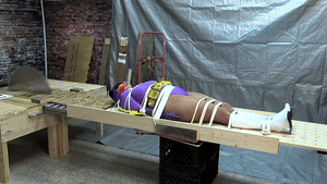 super-becca.com - Bat Becca Tied to the Saw thumbnail